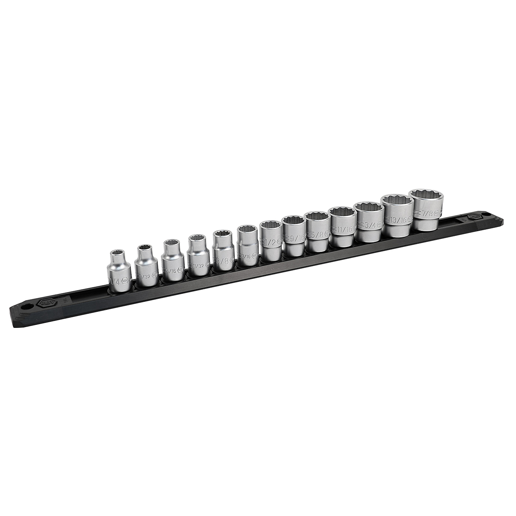 Wiha Tools 17 Piece Professional Socket Set -12 Point - 3/8" Drive - SAE , Model# 33790